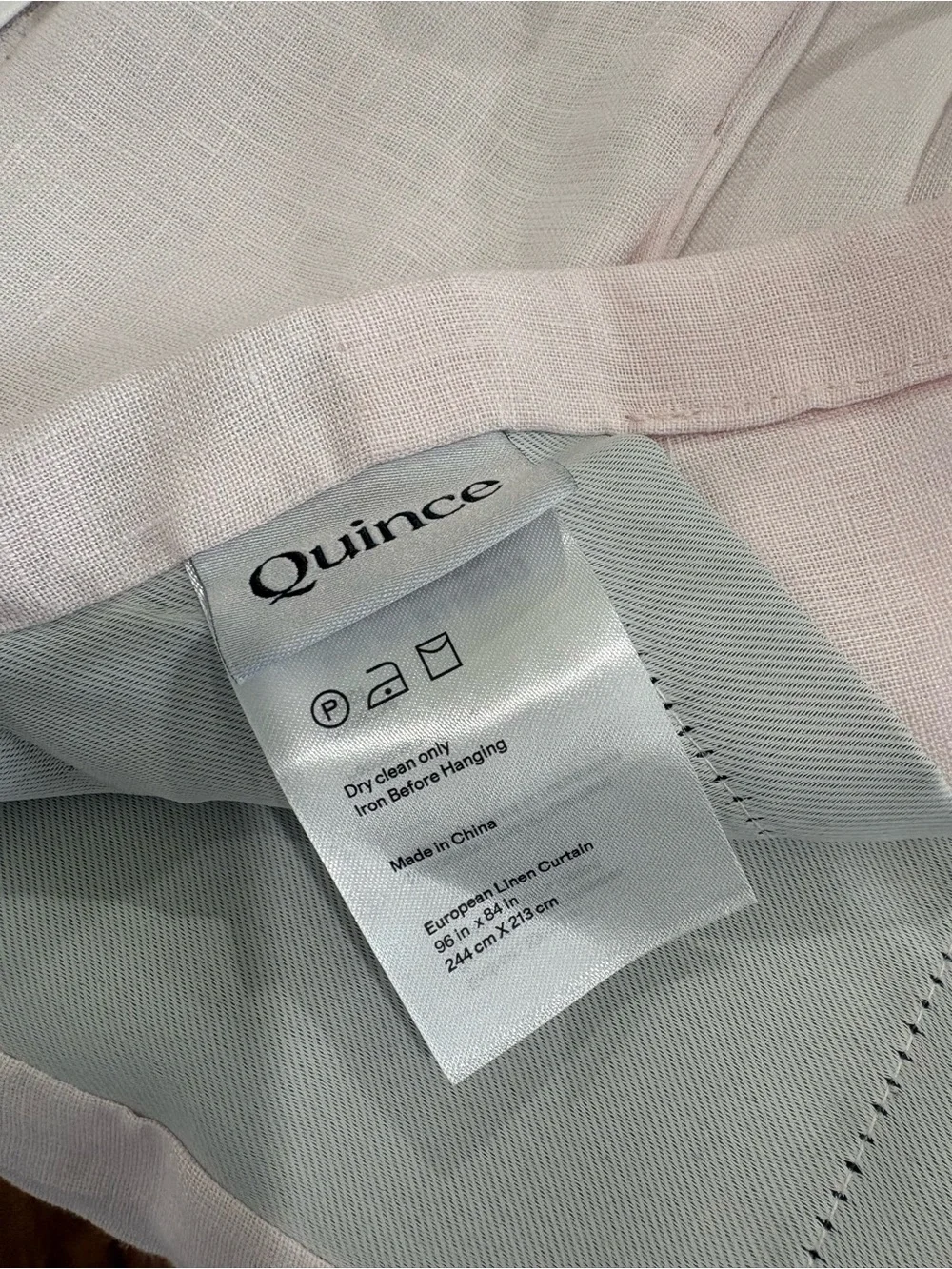 NEW QUINCE European Luxe Linen Blackout Curtain Vintage 96x84 (one panel)